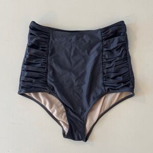 Kortni Jeane Navy High-Waisted Bikini Bottom